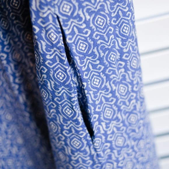 Lucky Brand Midi Shirt Dress‎ XL Blue Boho Cottagecore Prairie Pockets - Picture 8 of 10